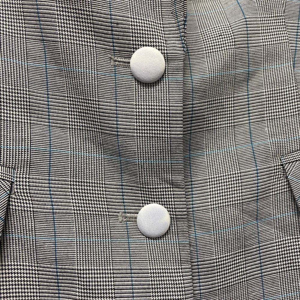 Yumi Kim NWOT Grey & Blue Plaid Blazer Size Small - Picture 14 of 15